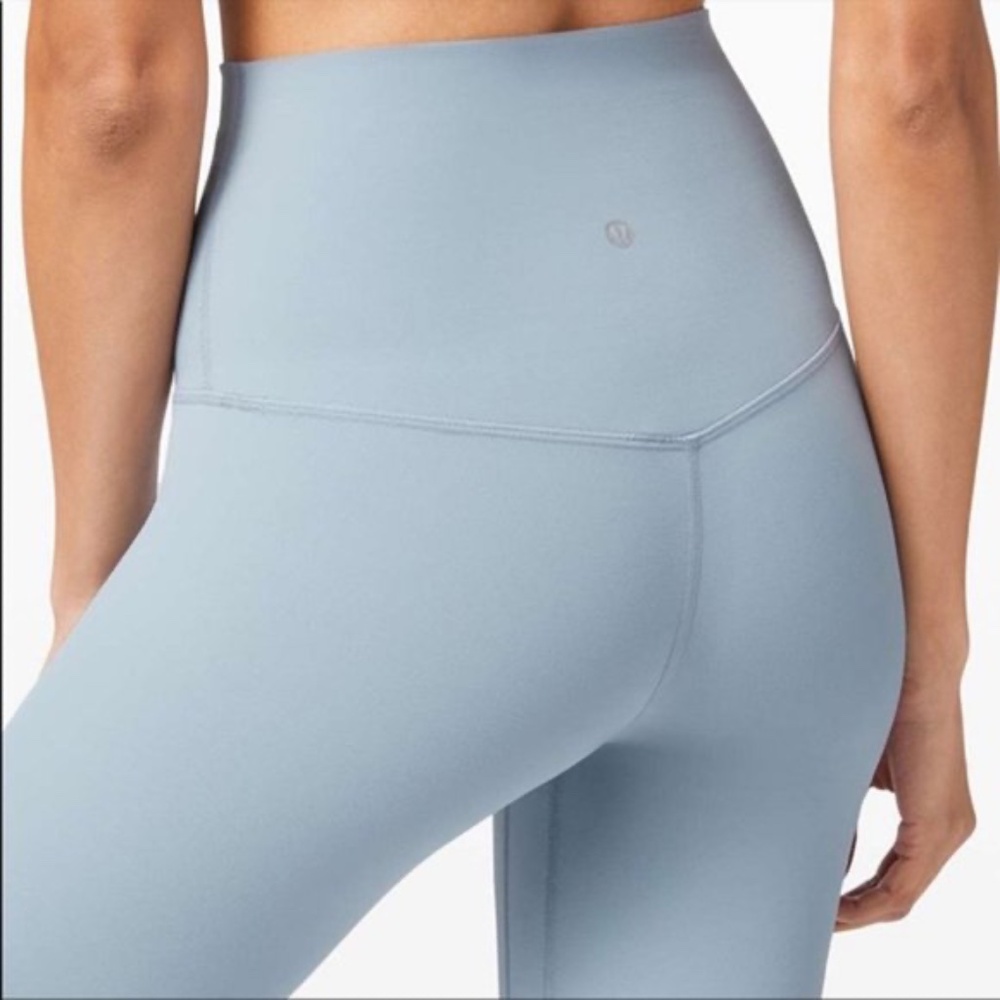 Lululemon Wunder Train High-Rise Crop 23" Size 0 Grey-Blue